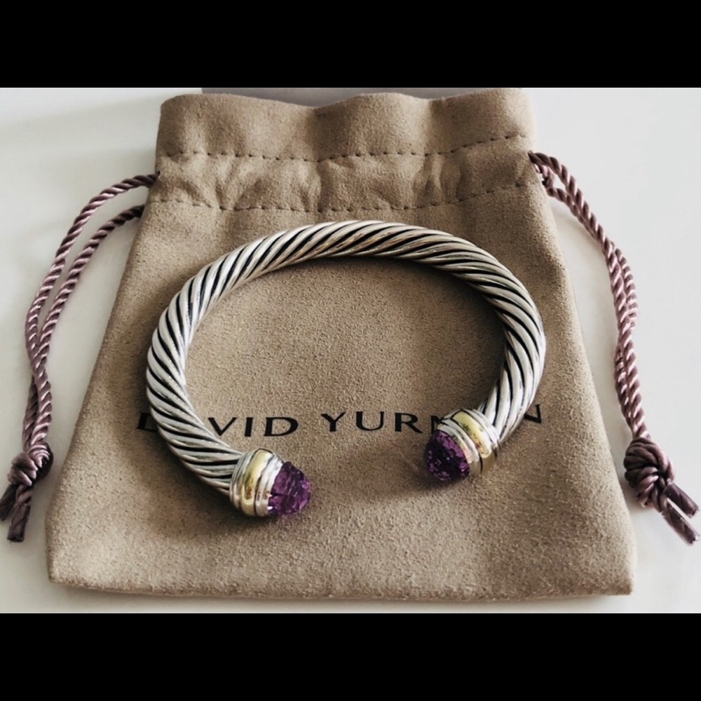 David Yurman Amethyst Cable Bracelet